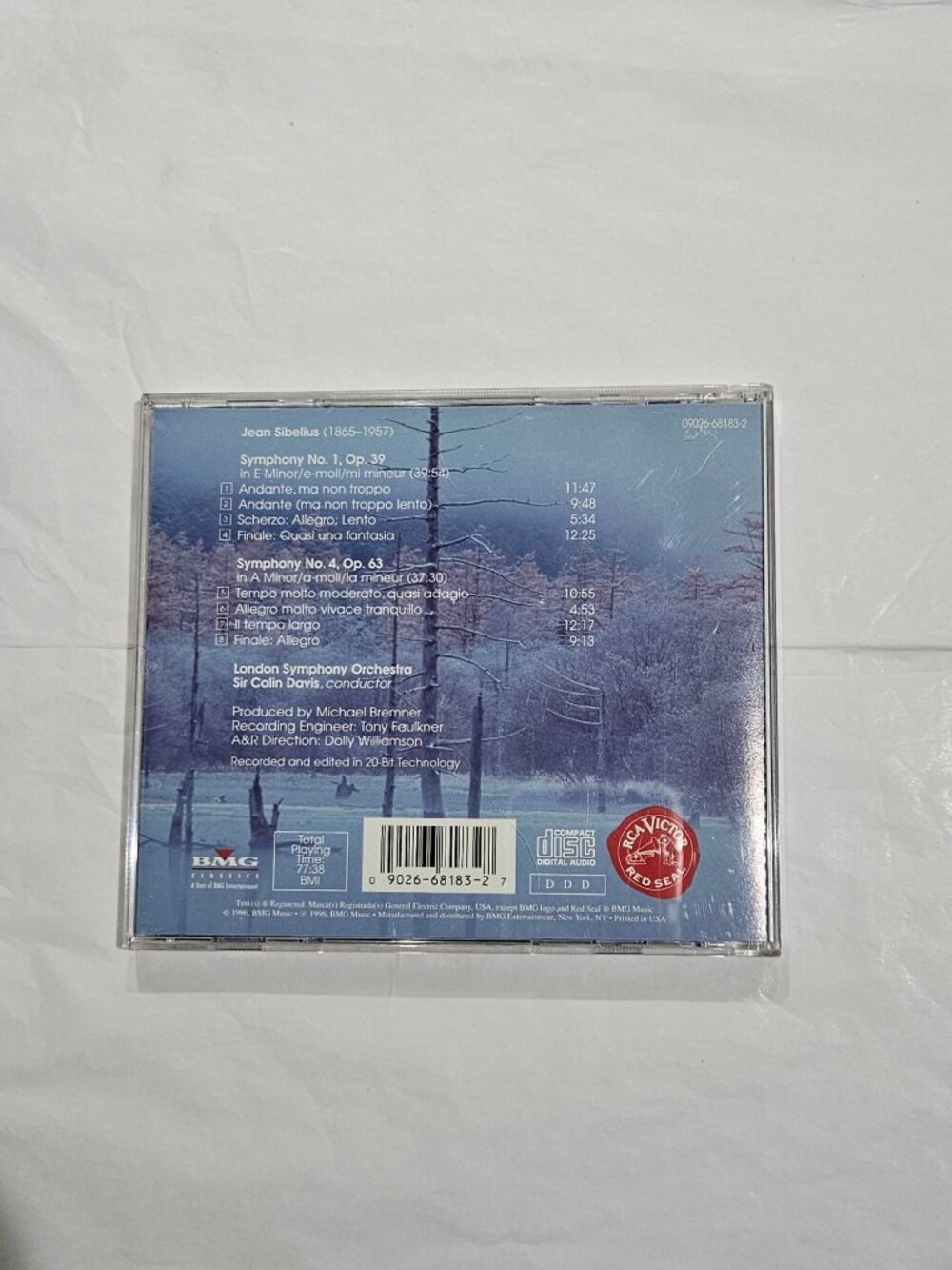 Sir Colin Davis CD Sibelius Symphonies Nos 1 and 4 - Picture 2 of 5